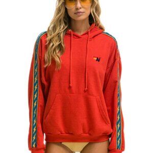 Aviator Nation Red Bolt Stripe Hoodie